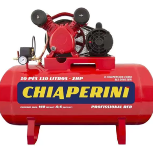 Compressor De Ar Média Pressão 10 Pcm 110 Litros – Chiaperini 10-110 RED